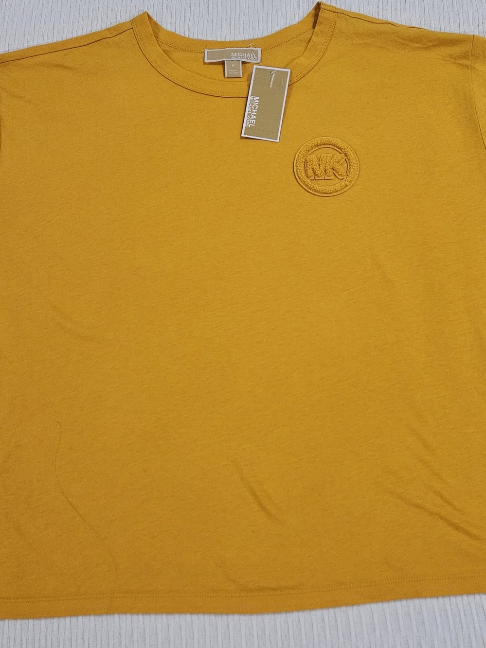 Michael Kors Short Sleeve Crewneck Tee in Mustard